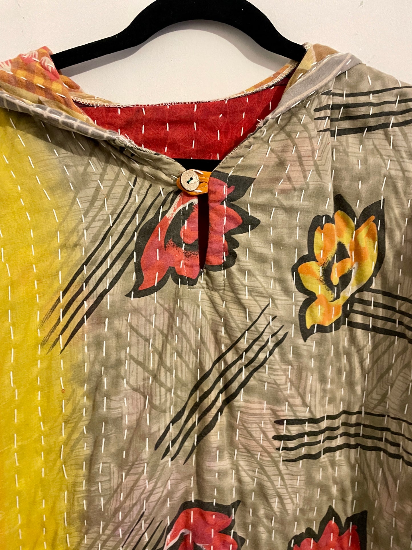 Vintage Reversible Kantha Hoodie