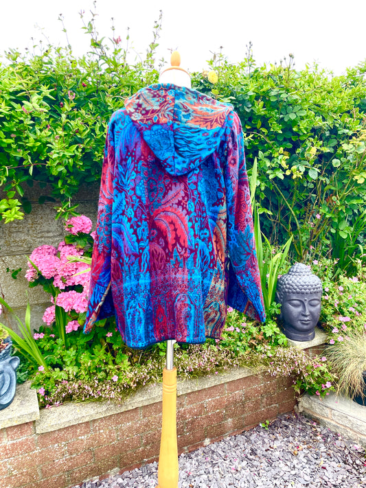 Hooded Indian Blanket Jacket