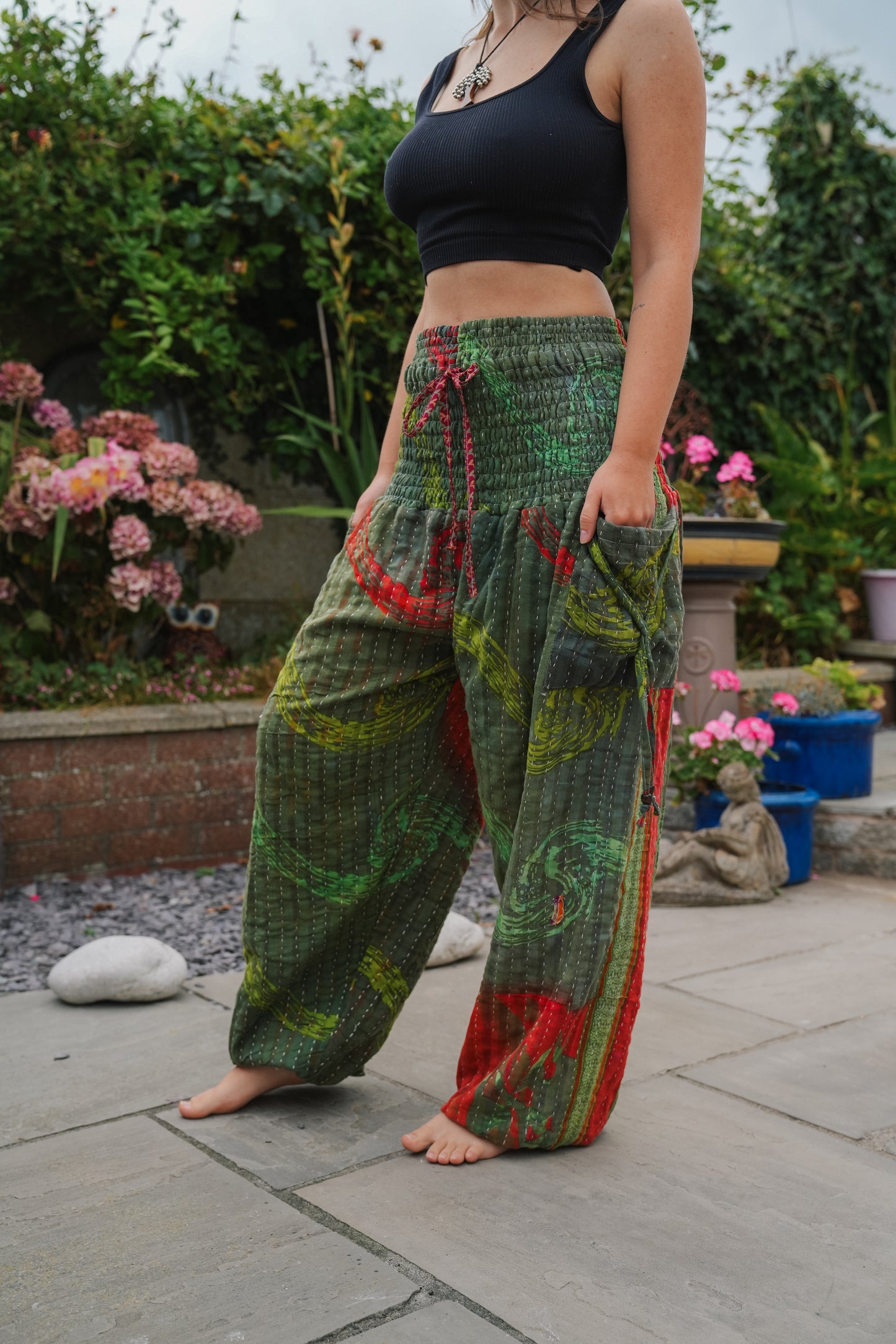 Vintage Kantha Harem Pants
