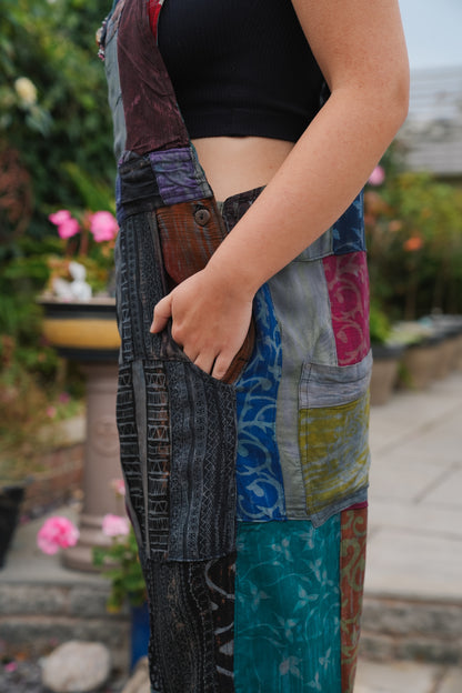 Vintage Patchwork Dungarees