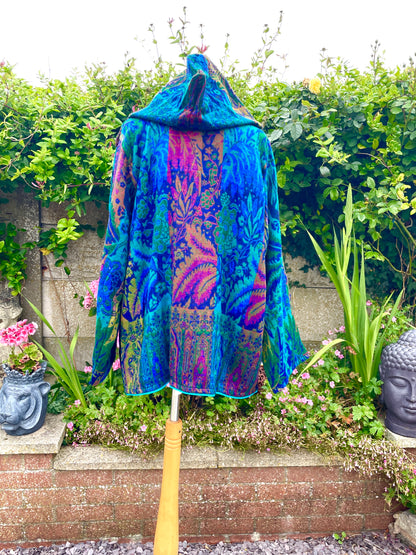 Hooded Indian Blanket Jacket