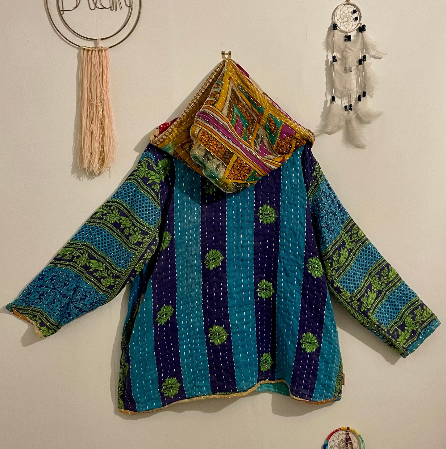 Vintage Reversible Kantha Hoodie