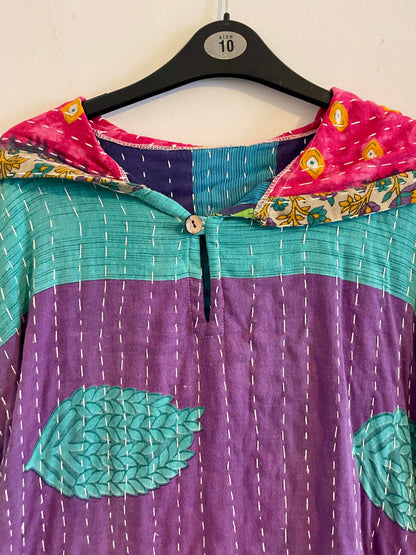 Vintage Reversible Kantha Hoodie