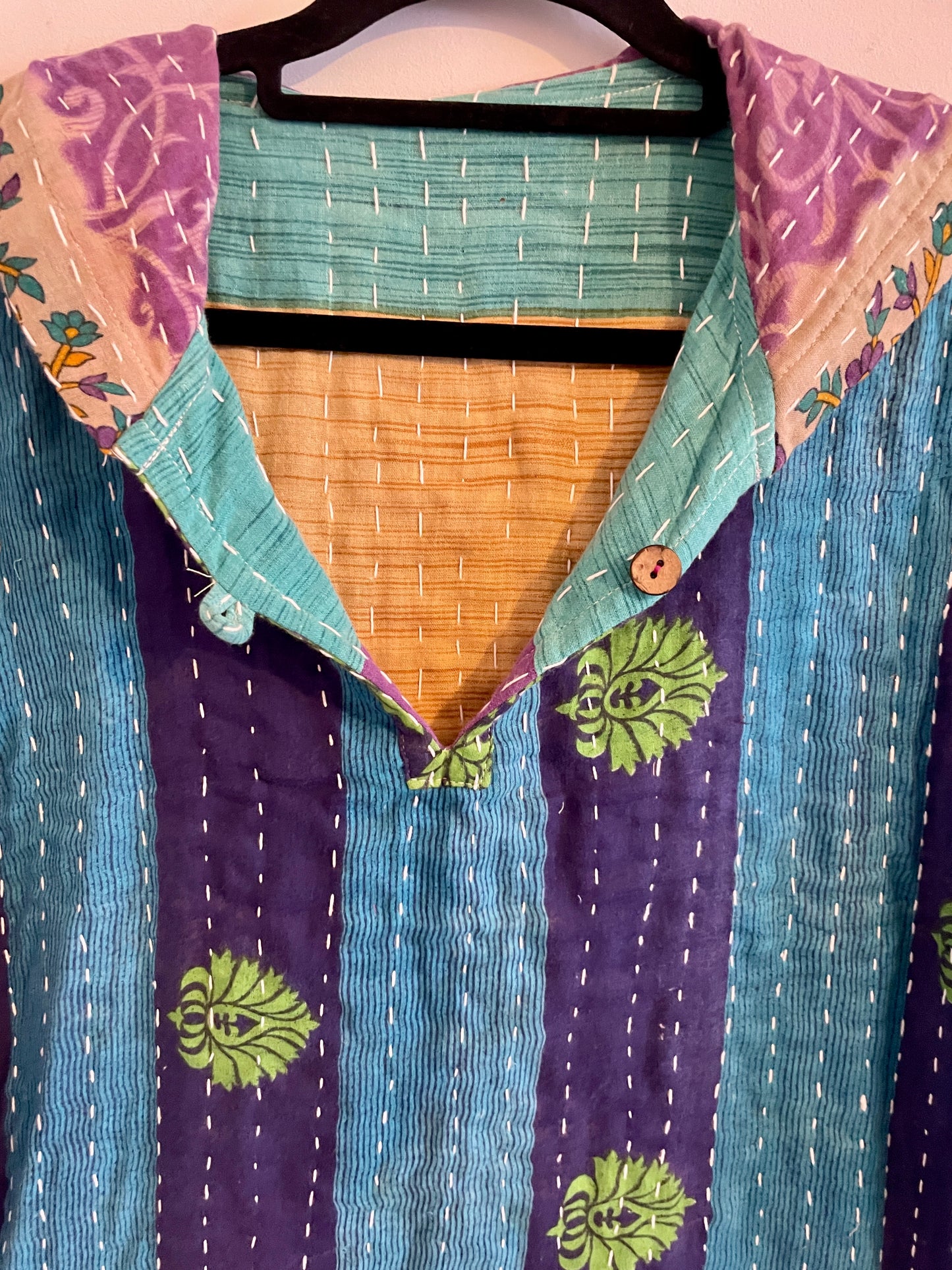 Vintage Reversible Kantha Hoodie