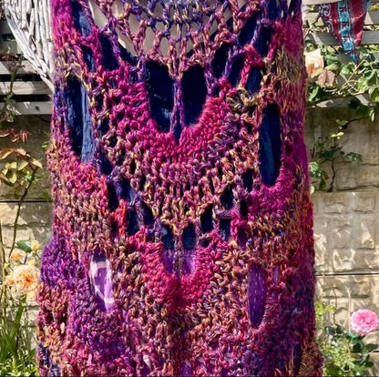 Handmade Vintage Boho Crochet Cardigan/Shawl