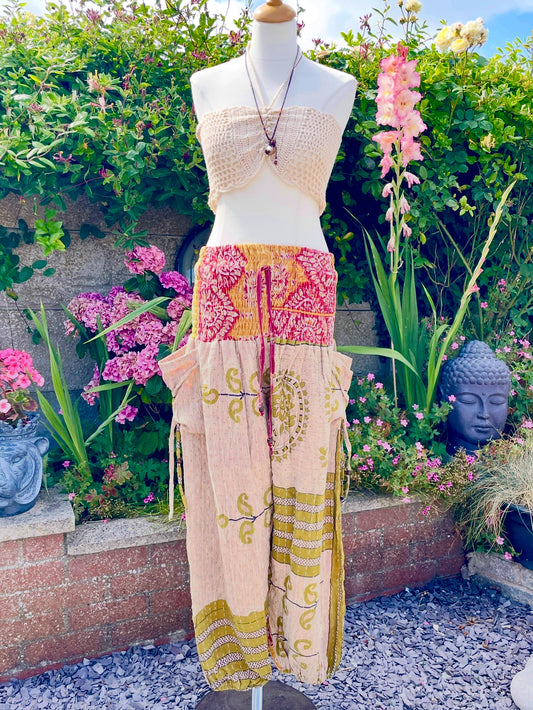 Harem Kantha pants front view