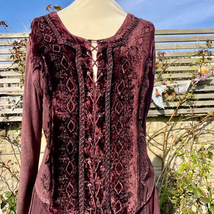 Vintage Burgundy Skirt/Top  Set