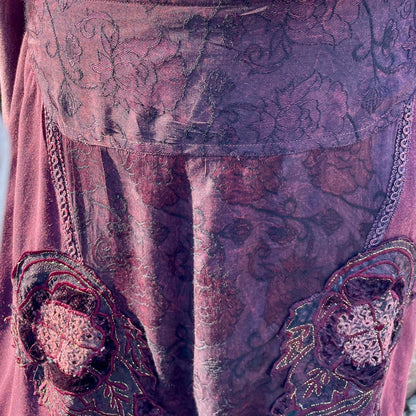 Vintage Burgundy Skirt/Top  Set