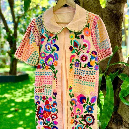 Vintage Thai Hand Embroidered Over Jacket
