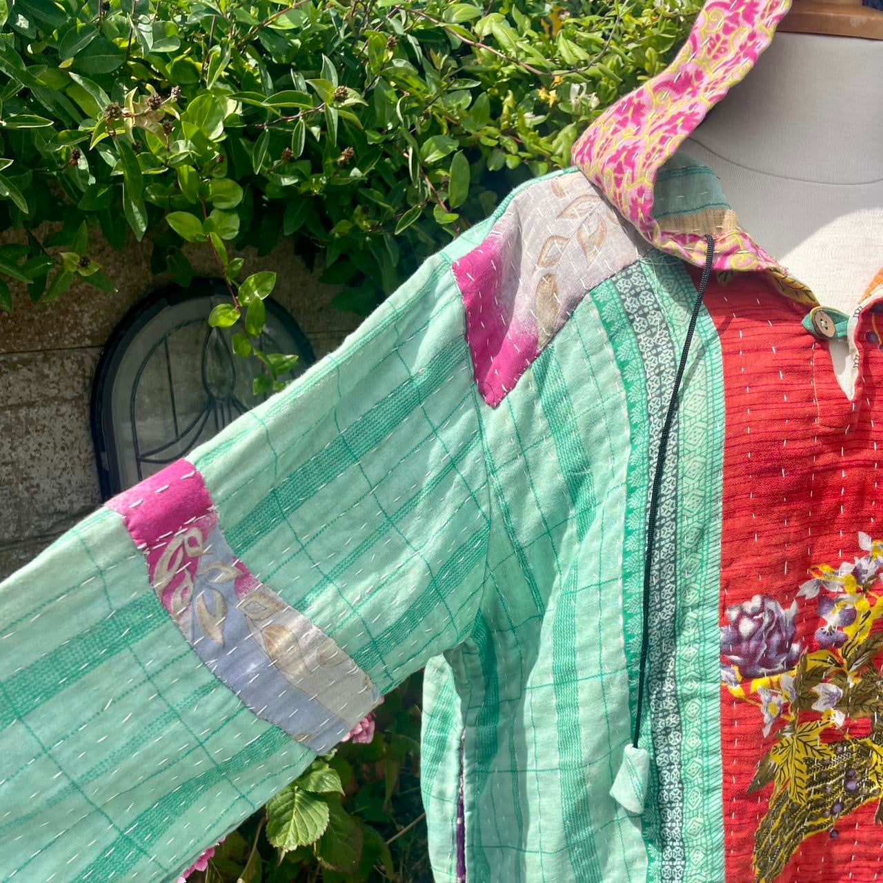 Vintage Kantha Hoodie
