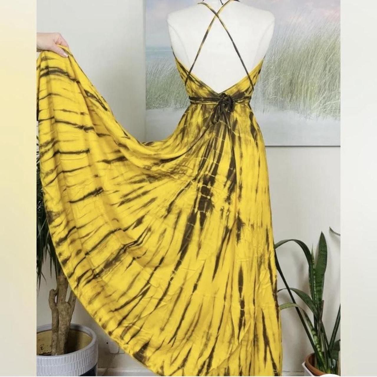 Tie-Dye Halter Neck Maxi Dress