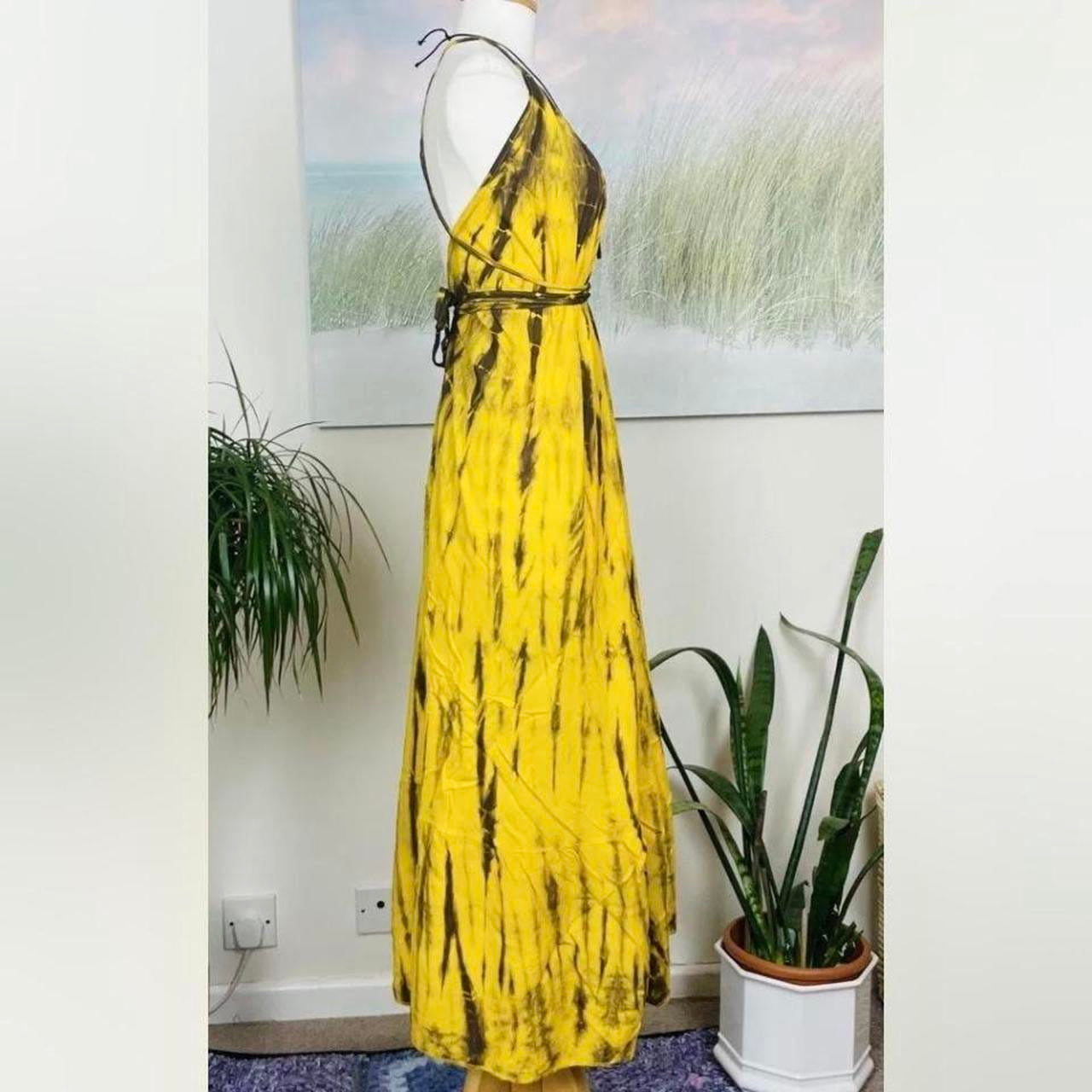 Tie-Dye Halter Neck Maxi Dress