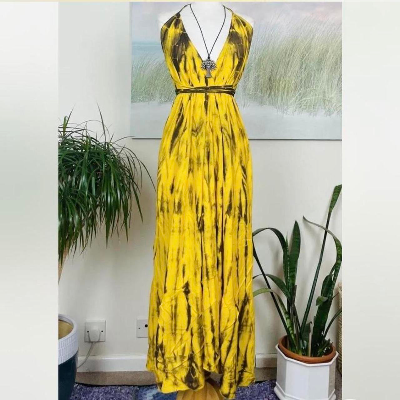 Tie-Dye Halter Neck Maxi Dress