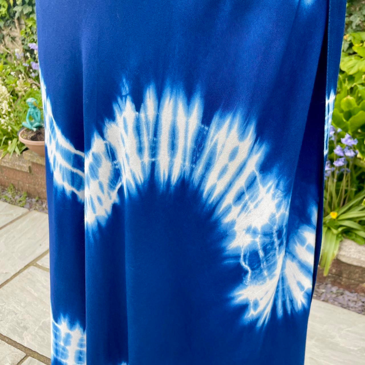 Indigo Tie-Dye Wrap Skirt