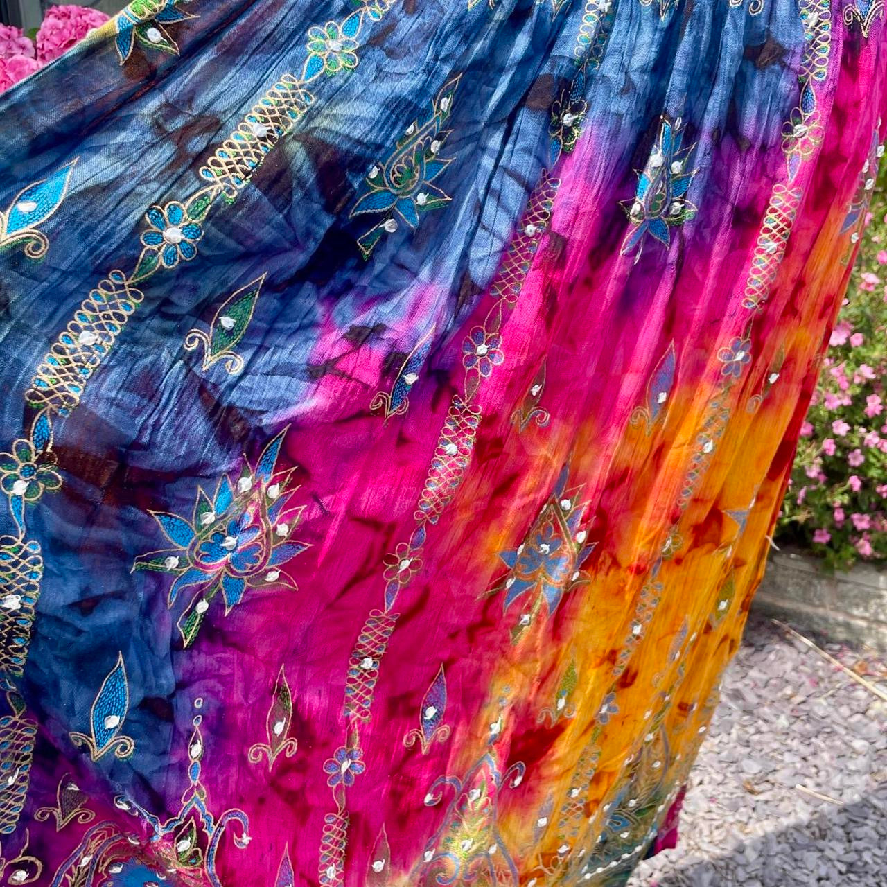 Vintage Tie-Dye Maxi Skirt