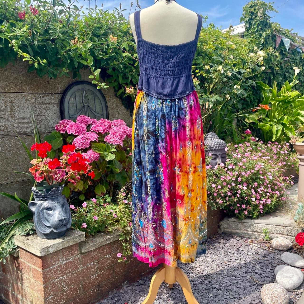 Vintage Tie-Dye Maxi Skirt