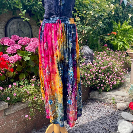 Vintage Tie-Dye Maxi Skirt