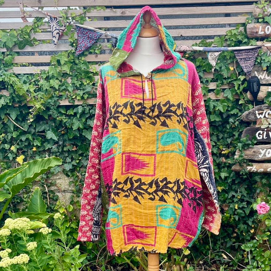 Vintage Kantha Hoodie