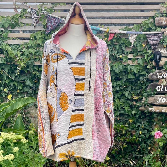 Vintage Kantha Hoodie