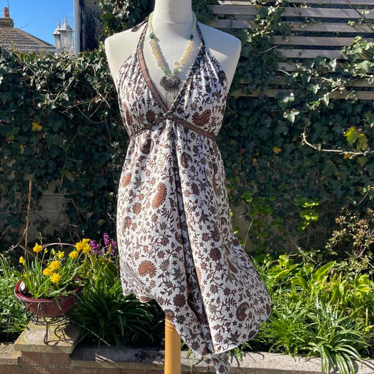Balinese Batik Halter Neck Dress