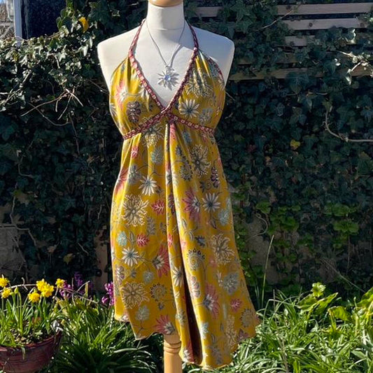 Balinese Batik Halter Neck Dress