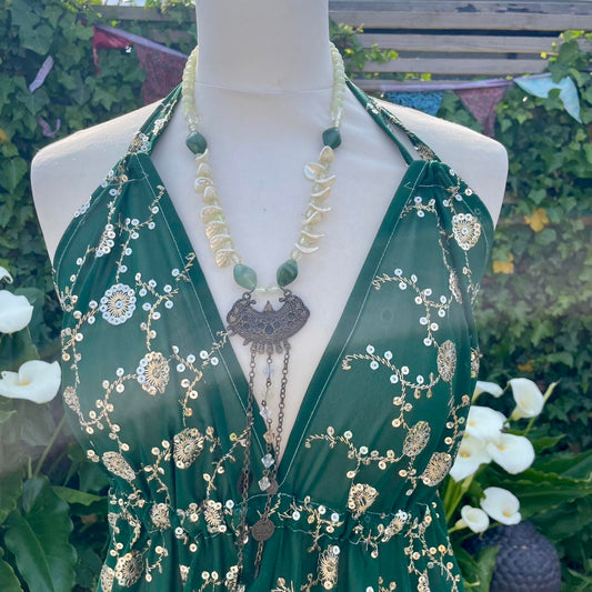 Halterneck Silk Sari Dress Recycled