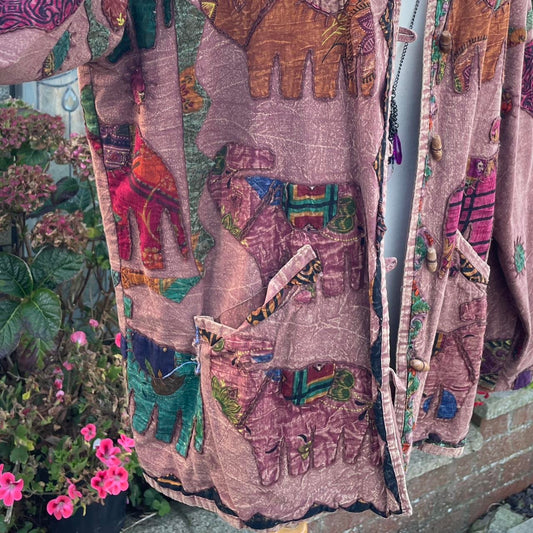 Vintage Orvis Patchwork Elephant Jacket