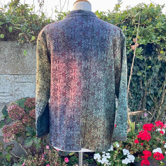 Vintage Tie Dye Embroidered Patchwork Jacket