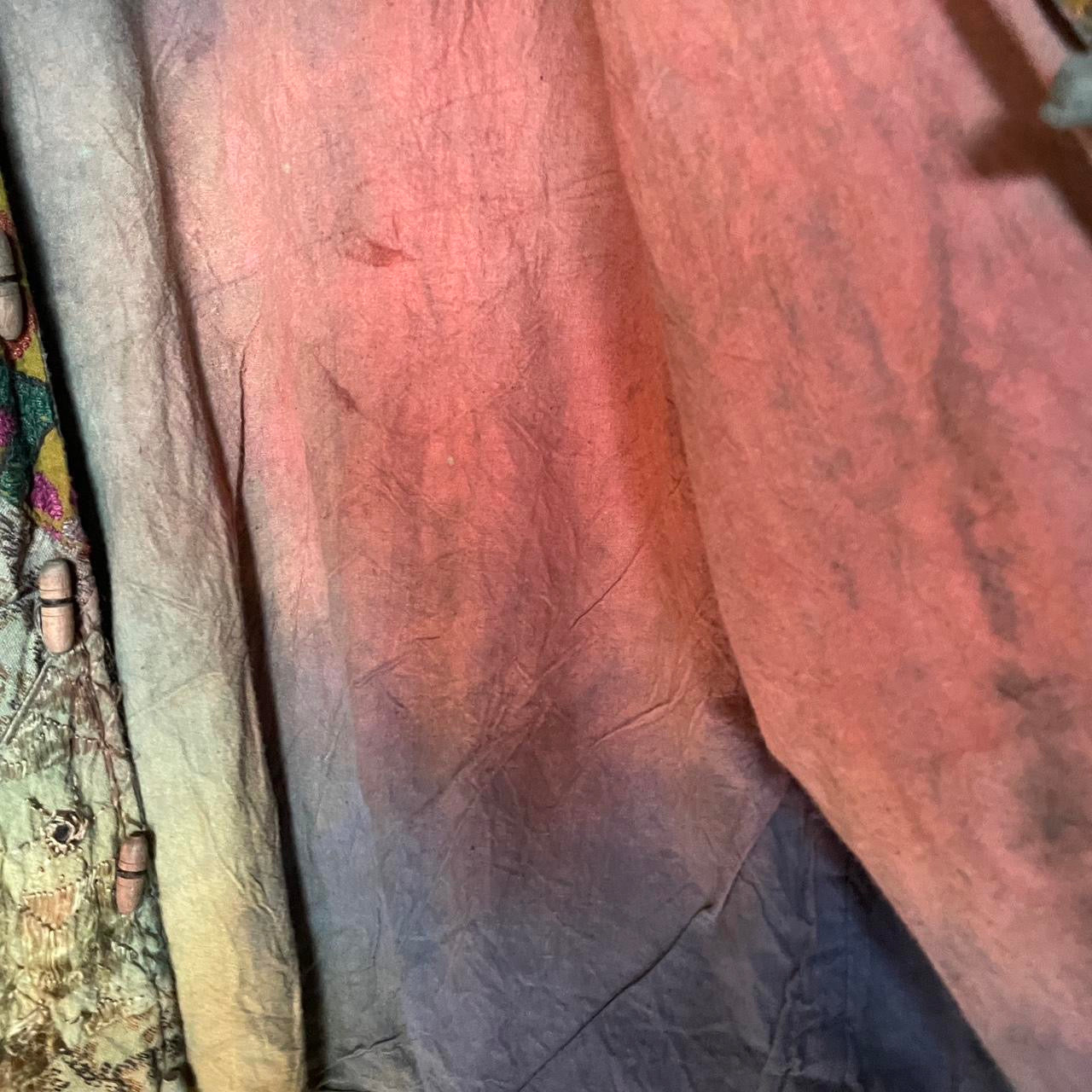 Vintage Tie Dye Embroidered Patchwork Jacket