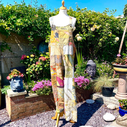 Vintage Patchwork Batik Java Dungarees