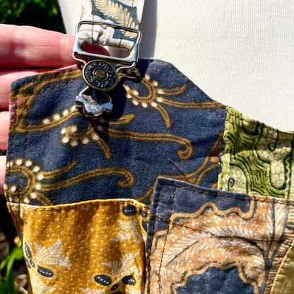 Vintage Patchwork Batik Java Dungarees