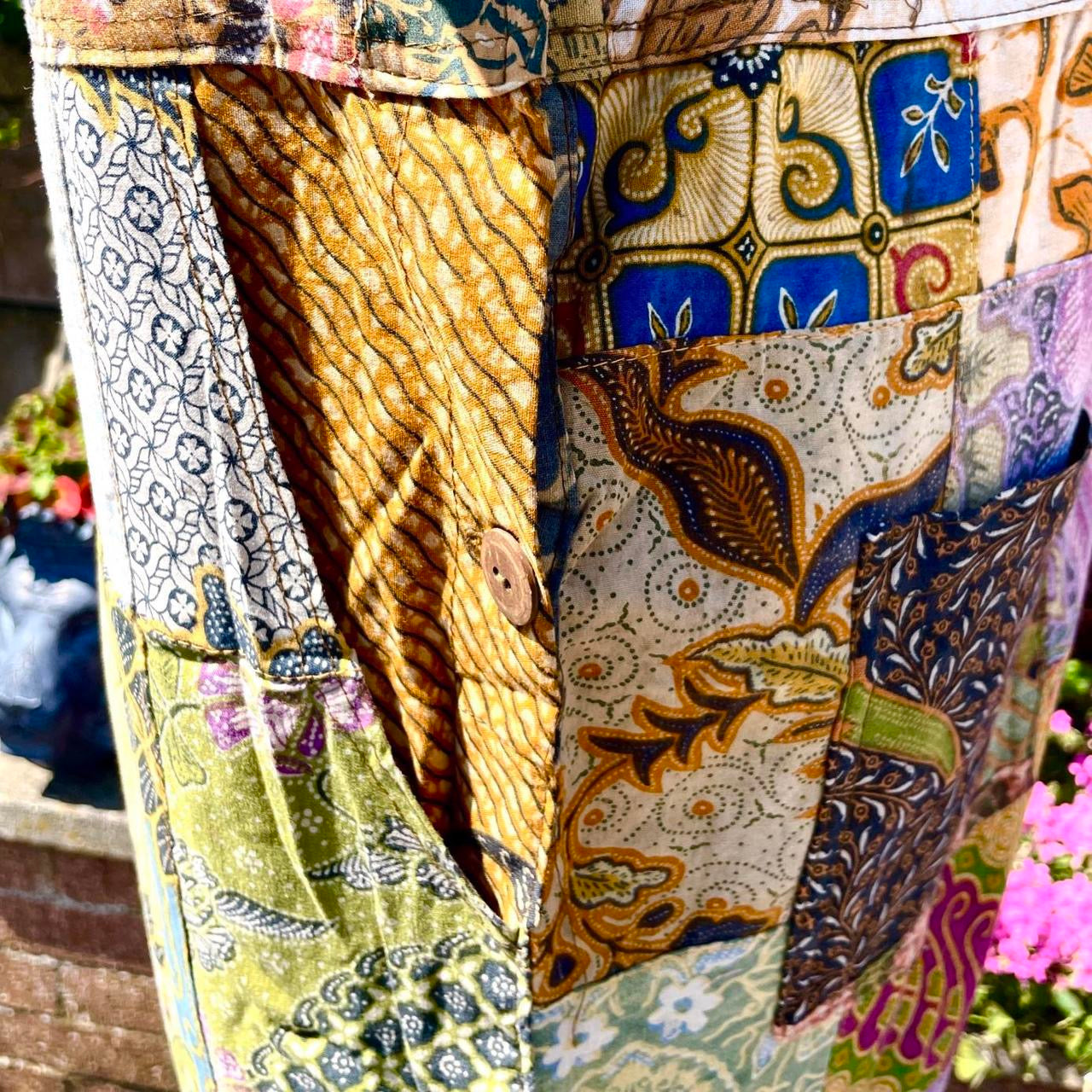 Vintage Patchwork Batik Java Dungarees