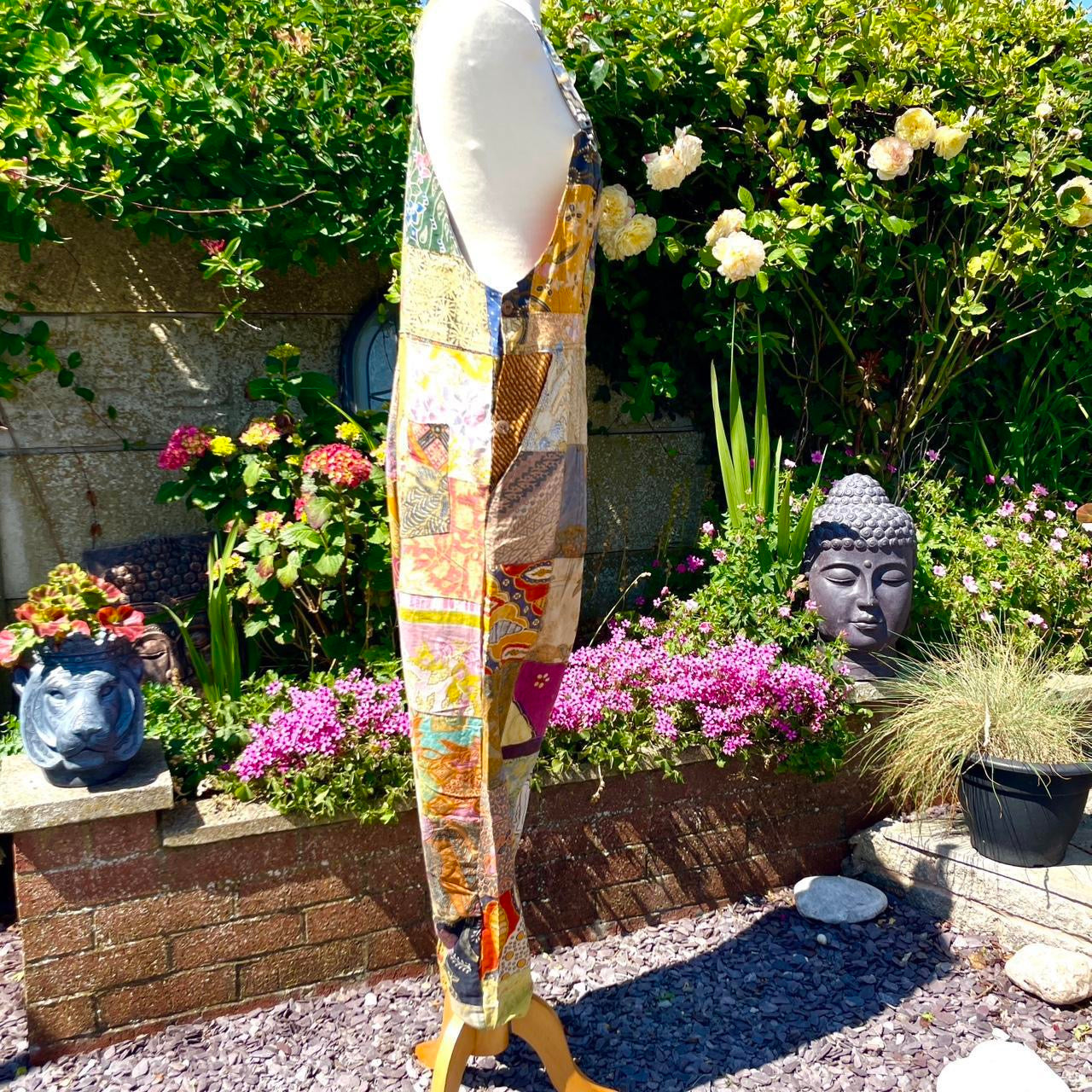 Vintage Patchwork Batik Java Dungarees