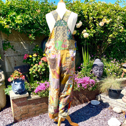 Vintage Patchwork Batik Java Dungarees