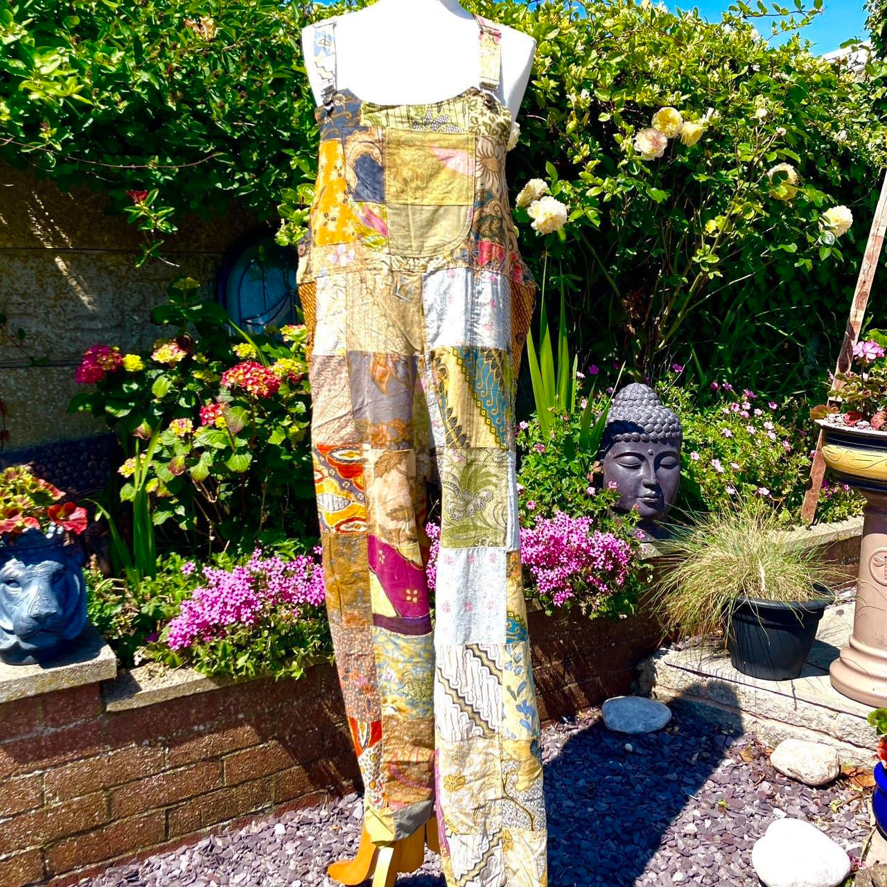 Vintage Patchwork Batik Java Dungarees