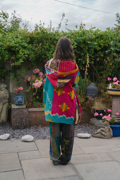 Vintage Reversible Kantha Hoodie