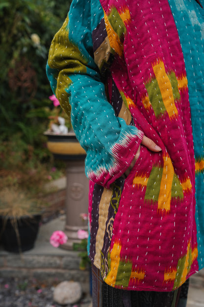 Vintage Reversible Kantha Hoodie