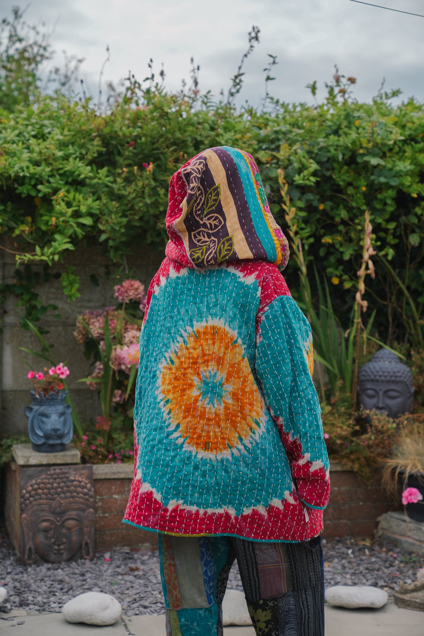 Vintage Reversible Kantha Hoodie