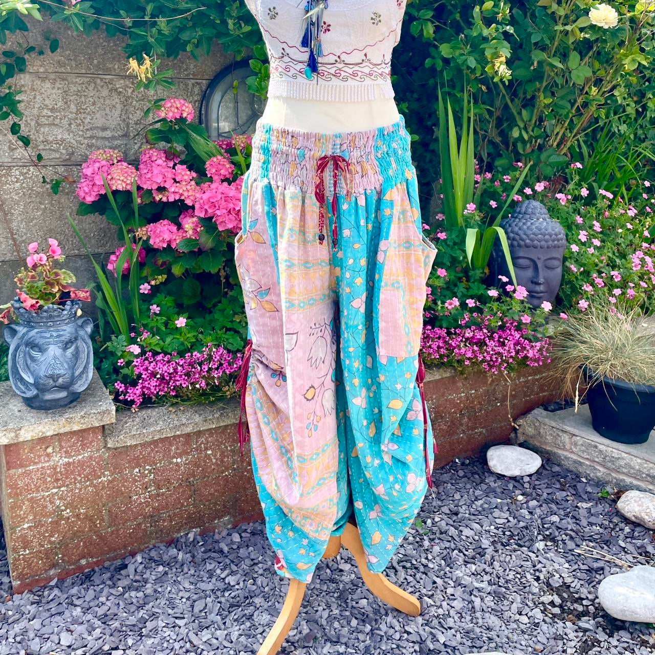 Palazzo Kantha pants front
