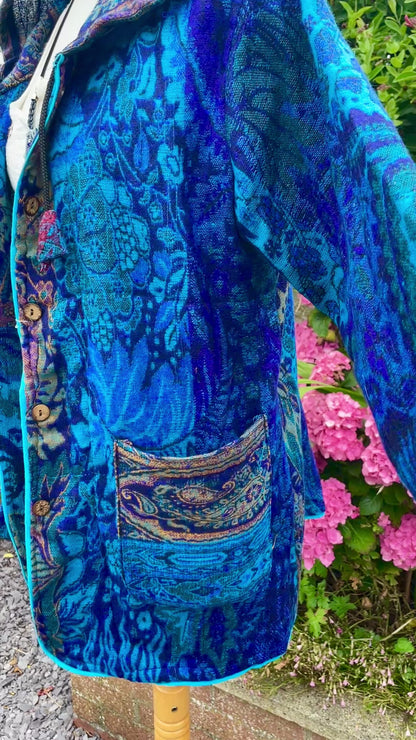 Hooded Indian Blanket Jacket One Size 8-16